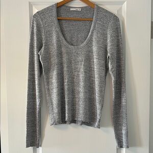 Wilfred Free Grey Long Sleeve Knit Top
